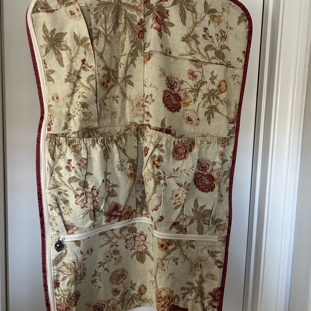 Brighton Luggage Garment Carrier with Burgundy Trim -Never Used